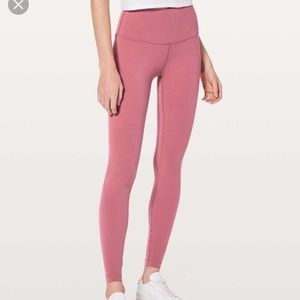 Lululemon Wunder Under High Waisted Pink Leggings